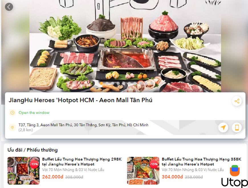 nhà hàng Buffet Lẩu Jianghu Hero’s Hotpot
